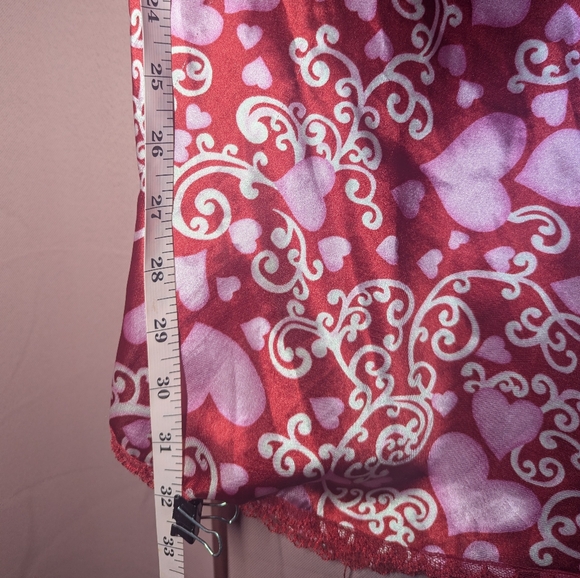 CINEMA ETOILE Lace-Trim Pink Satin Chemise M (8/10) - Picture 8 of 11